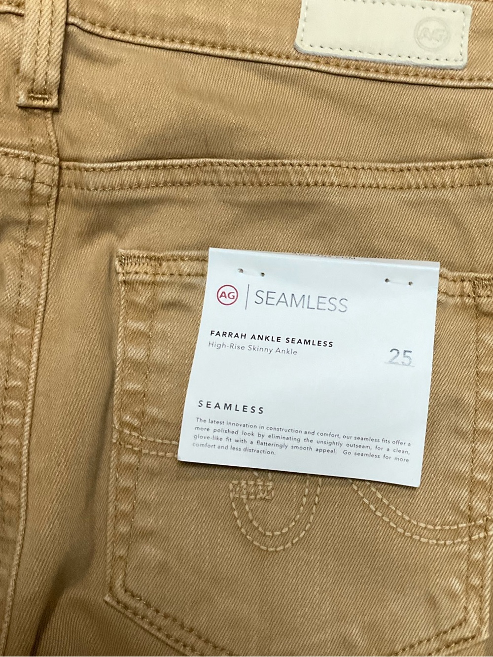 Ag Adriano Goldschmied Farrah Seamless Ankle Jeans Size 25 NWT - Picture 8 of 12